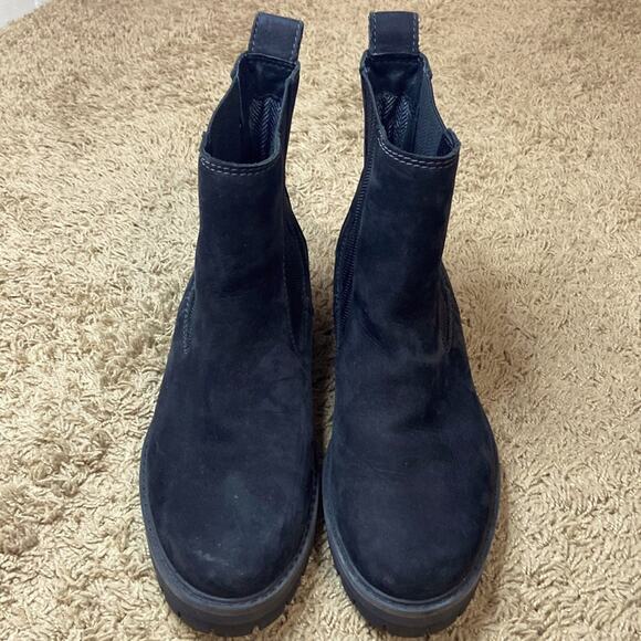 Timberland Women Black Full Grain Brimfield Mid Chelsea Boot Size 9.5 - Picture 1 of 11